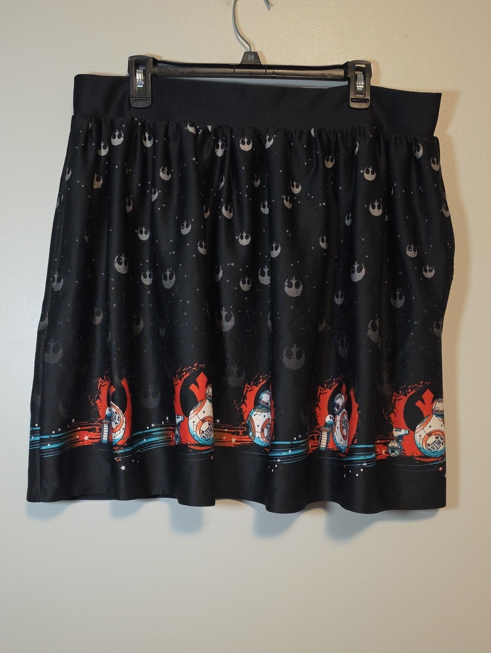 Her Universe Black Skirt with Orange & Blue BB-8 Border Print